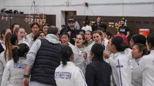 Fencing Team Huddle