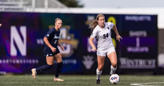August 22, 2024, Evanston, IL: A game between Northwestern Women’s Soccer and Marquette at Northwestern Medicine Field at Martin Stadium in Evanston, IL on Thursday, August 22, 2024. (Photo by Ryan Kuttler/Northwestern Athletics)