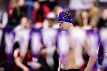 January 20, 2024, Evanston, IL: A meet between Northwestern Swimming and Diving and Wisconsin at Norris Aquatic Center in Evanston, IL on Saturday, January 20, 2024. (Photo by Ryan Kuttler/Northwestern Athletics)