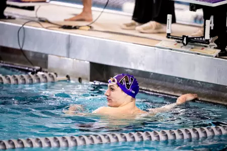 January 20, 2024, Evanston, IL: A meet between Northwestern Swimming and Diving and Wisconsin at Norris Aquatic Center in Evanston, IL on Saturday, January 20, 2024. (Photo by Ryan Kuttler/Northwestern Athletics)
