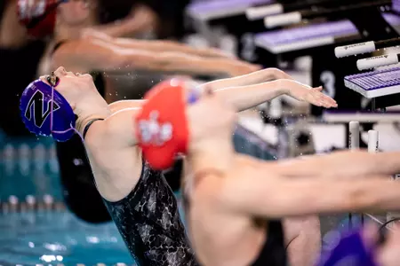 January 20, 2024, Evanston, IL: A meet between Northwestern Swimming and Diving and Wisconsin at Norris Aquatic Center in Evanston, IL on Saturday, January 20, 2024. (Photo by Ryan Kuttler/Northwestern Athletics)