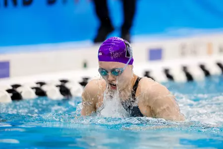 February 23, 2024, West Lafayette, IN: Northwestern Women’s Swimming and Diving competes in the 2024 Big Ten Women’s Swimming & Diving Championships at Morgan J Burke Aquatics Center in West Lafayette, IN on Friday, February 23, 2024. (Photo by Walt Middleton/Northwestern Athletics)