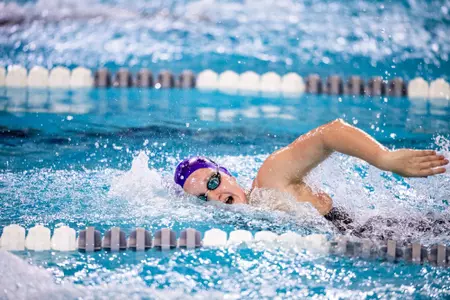 January 20, 2024, Evanston, IL: A meet between Northwestern Swimming and Diving and Wisconsin at Norris Aquatic Center in Evanston, IL on Saturday, January 20, 2024. (Photo by Ryan Kuttler/Northwestern Athletics)