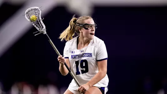 January 28, 2024, Evanston, IL: An exhibition game between Northwestern Lacrosse and Stanford at Ryan Fieldhouse in Evanston, IL on Sunday, January 28, 2024. (Photo by Ryan Kuttler/Northwestern Athletics)