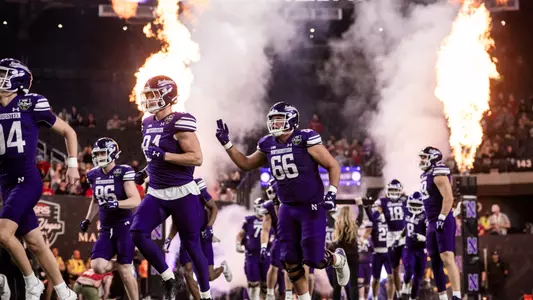 December 23, 2023, Las Vegas, NV: A game between Northwestern Football and Utah in the SRS Las Vegas Bowl at Allegiant Stadium in Las Vegas, NV on Saturday, December 23, 2023. (Photo by Ryan Kuttler/Northwestern Athletics)