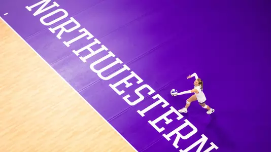 September 22, 2023, Evanston, IL: A game between Northwestern Volleyball and Wisconsin at Welsh-Ryan Arena in Evanston, IL on Friday, September 22, 2023. (Photo by Ryan Kuttler/Northwestern Athletics)