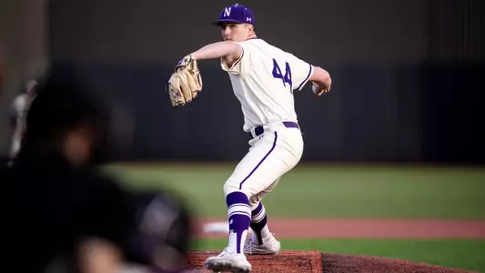 February 27, 2024, Evanston, IL: A game between Northwestern Baseball and Illinois State at Rocky and Berenice Miller Park in Evanston, IL on Tuesday, February 27, 2024. (Photo by Ryan Kuttler/Northwestern Athletics)
