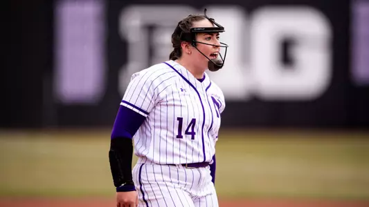 March 26, 2024, Evanston, IL: A game between Northwestern Softball and Loyola Chicago at Sharon J. Drysdale Field in Evanston, IL on Tuesday, March 26, 2024. (Photo by Ryan Kuttler/Northwestern Athletics)