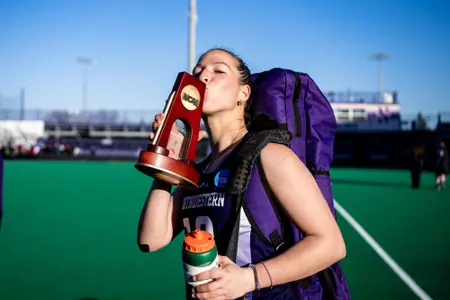 November 12, 2023, Evanston, IL: A game between Northwestern Field Hockey and Louisville during the Second Round of the NCAA Division I Field Hockey Championship at Lakeside Field in Evanston, IL on Sunday, November 12, 2023. (Photo by Ryan Kuttler/Northwestern Athletics)
