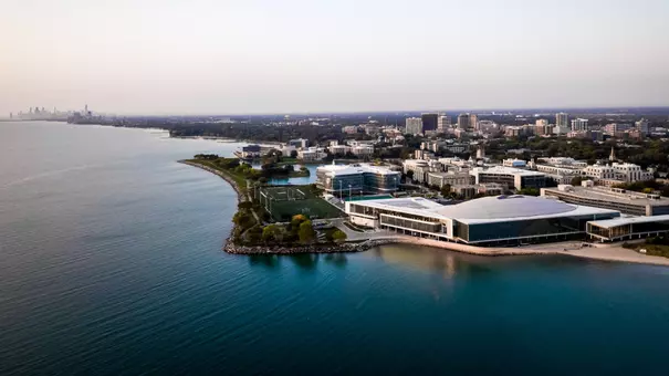 Lakefront Drone Shot