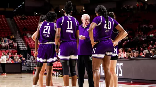 Women's Basketball Team Huddle