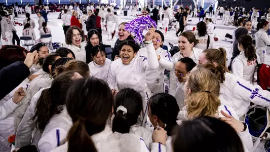 Fencing Team Huddle
