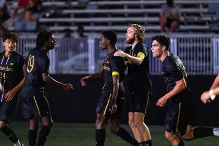 Men's Soccer Team Celebration
