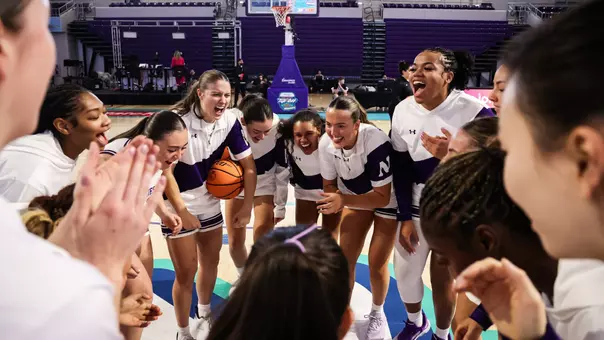 Women's Basketball Team Huddle