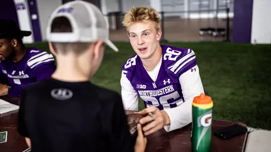 August 23, 2024, Evanston, IL: Northwestern Football a Meet the Team Night event at Ryan Fieldhouse in Evanston, IL on Friday, August 23, 2024. (Photo by Griffin Quinn/Northwestern Athletics)