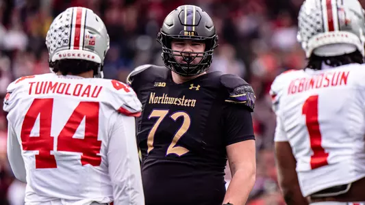 November 16, 2024, Chicago, IL: A game between Northwestern Football and Ohio State at Wrigley Field in Chicago, IL on Saturday, November 16, 2024. (Photo by Mary Grace Grabill/Northwestern Athletics)