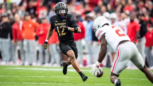 November 16, 2024, Chicago, IL: A game between Northwestern Football and Ohio State at Wrigley Field in Chicago, IL on Saturday, November 16, 2024. (Photo by Abigail Dean/Northwestern Athletics)