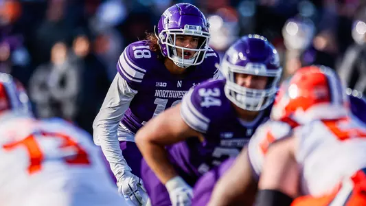 November 30, 2024, Chicago, IL: A game between Northwestern Football and Illinois at Wrigley Field in Chicago, IL on Saturday, November 30, 2024. (Photo by Bailey Black/Northwestern Athletics)