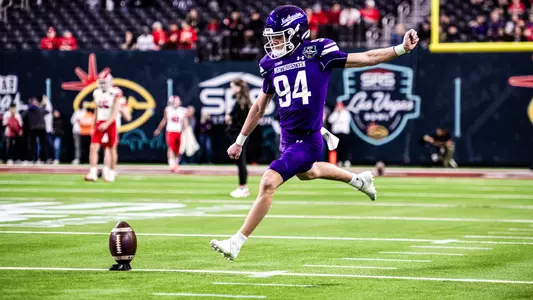 December 23, 2023, Las Vegas, NV: A game between Northwestern Football and Utah in the SRS Las Vegas Bowl at Allegiant Stadium in Las Vegas, NV on Saturday, December 23, 2023. (Photo by Ryan Kuttler/Northwestern Athletics)