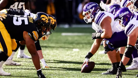 October 26, 2024, Iowa City, IA: A game between Northwestern Football and Iowa at Kinnick Stadium in Iowa City, IA on Saturday, October 26, 2024. (Photo by Joshua Sukoff/Northwestern Athletics)