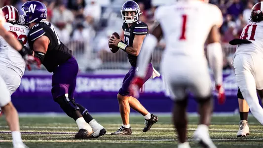October 5, 2024, Evanston, IL: A game between Northwestern Football and Indiana at Northwestern Medicine Field at Martin Stadium in Evanston, IL on Saturday, October 5, 2024. (Photo by Ryan Kuttler/Northwestern Athletics)