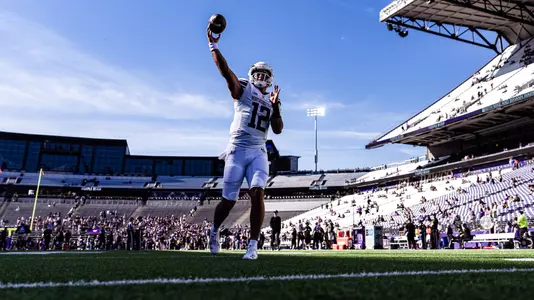 September 21, 2024, Seattle, WA: A game between Northwestern Football and Washington at Husky Stadium in Seattle, WA on Saturday, September 21, 2024. (Photo by Ryan Kuttler/Northwestern Athletics)
