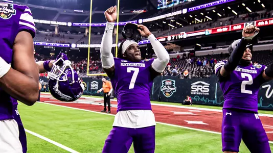 December 23, 2023, Las Vegas, NV: A game between Northwestern Football and Utah in the SRS Las Vegas Bowl at Allegiant Stadium in Las Vegas, NV on Saturday, December 23, 2023. (Photo by Ryan Kuttler/Northwestern Athletics)