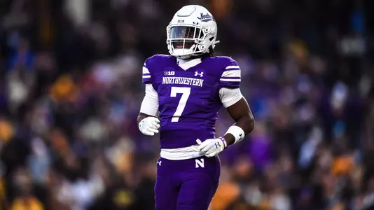 November 4, 2023, Chicago, IL: A game between Northwestern Football and Iowa at Wrigley Field in Chicago, IL on Saturday, November 4, 2023. (Photo by Ryan Kuttler/Northwestern Athletics)