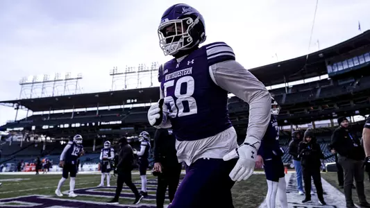 November 30, 2024, Chicago, IL: A game between Northwestern Football and Illinois at Wrigley Field in Chicago, IL on Saturday, November 30, 2024. (Photo by Mary Grace Grabill/Northwestern Athletics)