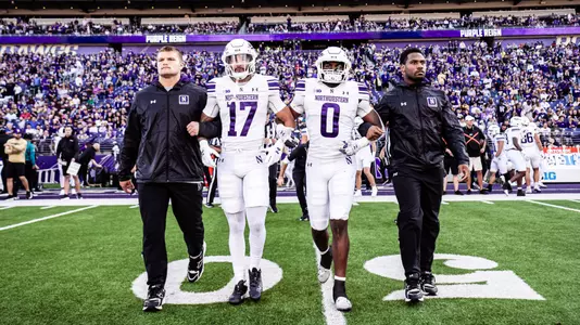 September 21, 2024, Seattle, WA: A game between Northwestern Football and Washington at Husky Stadium in Seattle, WA on Saturday, September 21, 2024. (Photo by Ryan Kuttler/Northwestern Athletics)