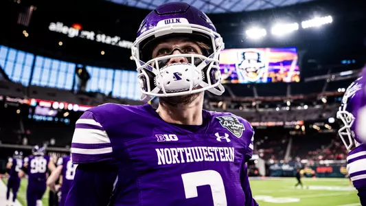 December 23, 2023, Las Vegas, NV: A game between Northwestern Football and Utah in the SRS Las Vegas Bowl at Allegiant Stadium in Las Vegas, NV on Saturday, December 23, 2023. (Photo by Ryan Kuttler/Northwestern Athletics)