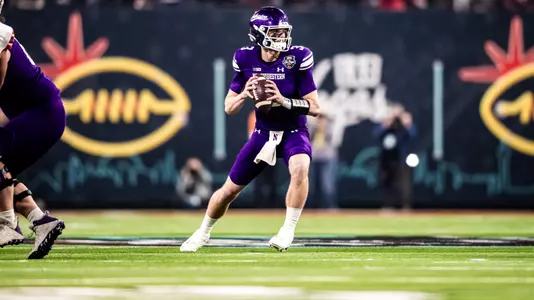 December 23, 2023, Las Vegas, NV: A game between Northwestern Football and Utah in the SRS Las Vegas Bowl at Allegiant Stadium in Las Vegas, NV on Saturday, December 23, 2023. (Photo by Ryan Kuttler/Northwestern Athletics)