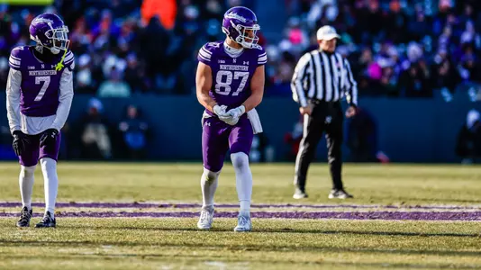 November 30, 2024, Chicago, IL: A game between Northwestern Football and Illinois at Wrigley Field in Chicago, IL on Saturday, November 30, 2024. (Photo by Bailey Black/Northwestern Athletics)
