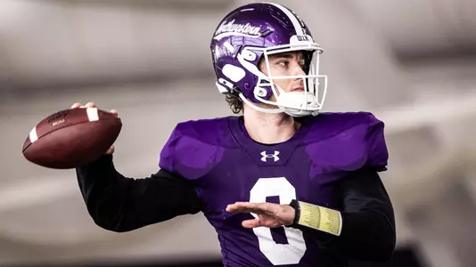 March 15, 2025, Evanston, IL: Members of the Northwestern Football team practice at Wilson Field at Ryan Fieldhouse in Evanston, IL on Saturday, March 15, 2025. (Photo by Griffin Quinn/Northwestern Athletics)