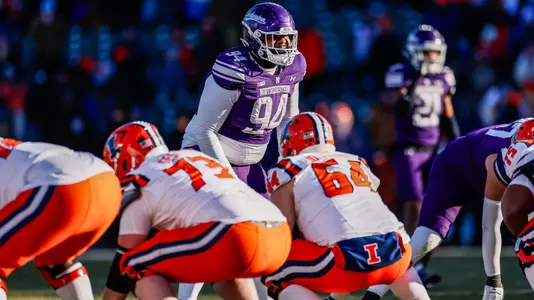 November 30, 2024, Chicago, IL: A game between Northwestern Football and Illinois at Wrigley Field in Chicago, IL on Saturday, November 30, 2024. (Photo by Bailey Black/Northwestern Athletics)