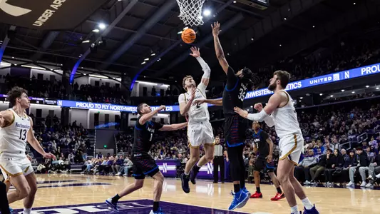 December 21, 2024, Evanston, IL: A game between Northwestern Men’s Basketball and DePaul at Welsh-Ryan Arena in Evanston, IL on Saturday, December 21, 2024. (Photo by Ryan Kuttler/Northwestern Athletics)