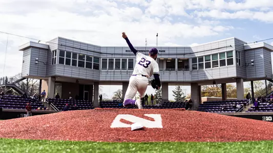April 22, 2025, Evanston, IL: A game between Northwestern Baseball and UIC at Rocky and Berenice Miller Park in Evanston, IL on Tuesday, April 22, 2025. (Photo by Ryan Kuttler/Northwestern Athletics)