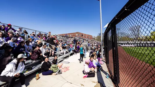 April 27, 2025, Evanston, IL: A game between Northwestern Softball and Wisconsin at Sharon J. Drysdale Field in Evanston, IL on Sunday, April 27, 2025. (Photo by Mary Grace Grabill/Northwestern Athletics)