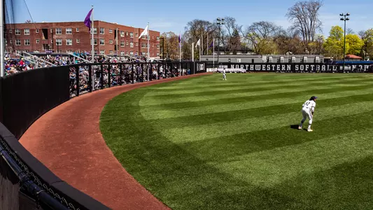 April 27, 2025, Evanston, IL: A game between Northwestern Softball and Wisconsin at Sharon J. Drysdale Field in Evanston, IL on Sunday, April 27, 2025. (Photo by Ryan Kuttler/Northwestern Athletics)