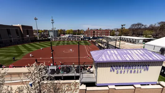 April 27, 2025, Evanston, IL: A game between Northwestern Softball and Wisconsin at Sharon J. Drysdale Field in Evanston, IL on Sunday, April 27, 2025. (Photo by Ryan Kuttler/Northwestern Athletics)