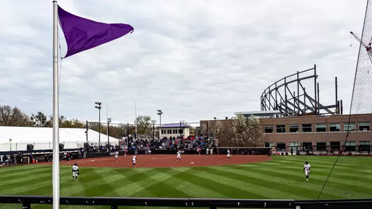 April 25, 2025, Evanston, IL: A game between Northwestern Softball and Wisconsin at Sharon J. Drysdale Field in Evanston, IL on Friday, April 25, 2025. (Photo by Ryan Kuttler/Northwestern Athletics)