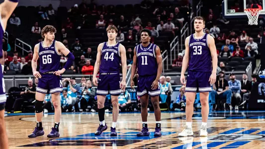 March 13, 2025, Indianapolis, IN: A game between Northwestern Men’s Basketball and Wisconsin during the 2025 Big Ten Men’s Basketball Tournament at Gainbridge Fieldhouse in Indianapolis, IN on Thursday, March 13, 2025. (Photo by Ryan Kuttler/Northwestern Athletics)