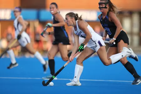 Durham, NC Ð Sep 5: NCAA Field Hockey - Northwestern at Duke at Jack Katz Stadium in Durham, NC on September 5, 2025. (Credit: Andy Mead/YCJ)