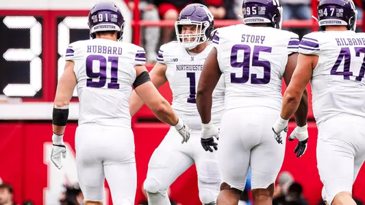 October 25, 2025, Lincoln, NE: A game between Northwestern Football and Nebraska at Memorial Stadium in Lincoln, NE on Saturday, October 25, 2025. (Photo by Griffin Quinn/Northwestern Athletics)