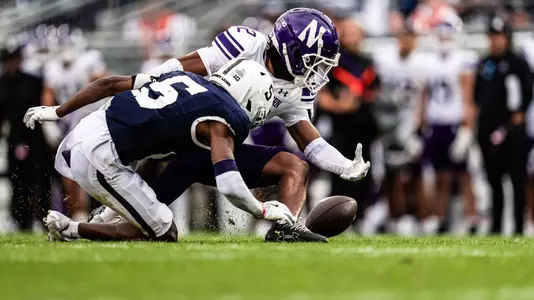 October 11, 2025, State College, PA: A game between Northwestern Football and Penn State at Beaver Stadium in State College, PA on Saturday, October 11, 2025. (Photo by Ryan Kuttler/Northwestern Athletics)
