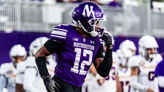 September 5, 2025, Evanston, IL: A game between Northwestern Football and Western Illinois at Northwestern Medicine Field at Martin Stadium in Evanston, IL on Friday, September 5, 2025. (Photo by Mary Grace Grabill/Northwestern Athletics)