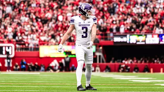 October 25, 2025, Lincoln, NE: A game between Northwestern Football and Nebraska at Memorial Stadium in Lincoln, NE on Saturday, October 25, 2025. (Photo by Ryan Kuttler/Northwestern Athletics)