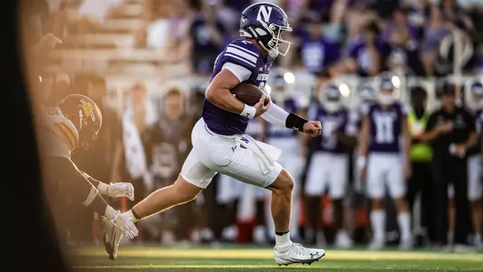 October 4, 2025, Evanston, IL: A game between Northwestern Football and Louisiana Monroe at Northwestern Medicine Field at Martin Stadium in Evanston, IL on Saturday, October 4, 2025. (Photo by Ryan Kuttler/Northwestern Athletics)
