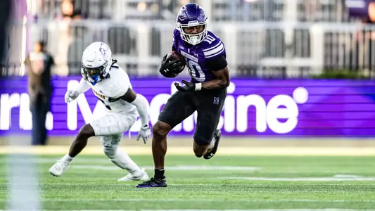 September 5, 2025, Evanston, IL: A game between Northwestern Football and Western Illinois at Northwestern Medicine Field at Martin Stadium in Evanston, IL on Friday, September 5, 2025. (Photo by Ryan Kuttler/Northwestern Athletics)