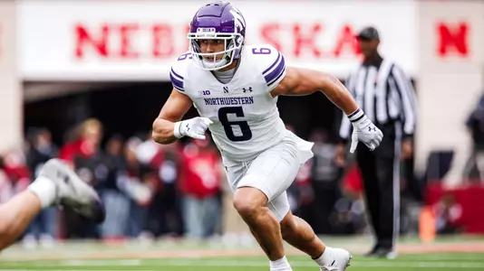 October 25, 2025, Lincoln, NE: A game between Northwestern Football and Nebraska at Memorial Stadium in Lincoln, NE on Saturday, October 25, 2025. (Photo by Griffin Quinn/Northwestern Athletics)